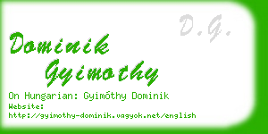 dominik gyimothy business card